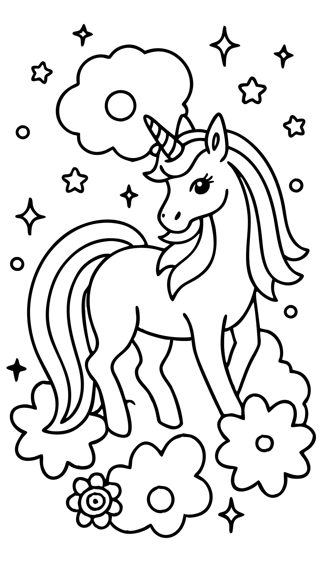 coloring pages unicorn rainbow